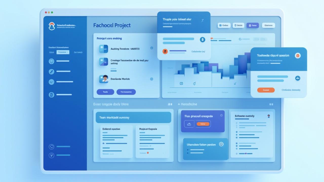 Dashboard di gestione progetti con timeline e task assegnati