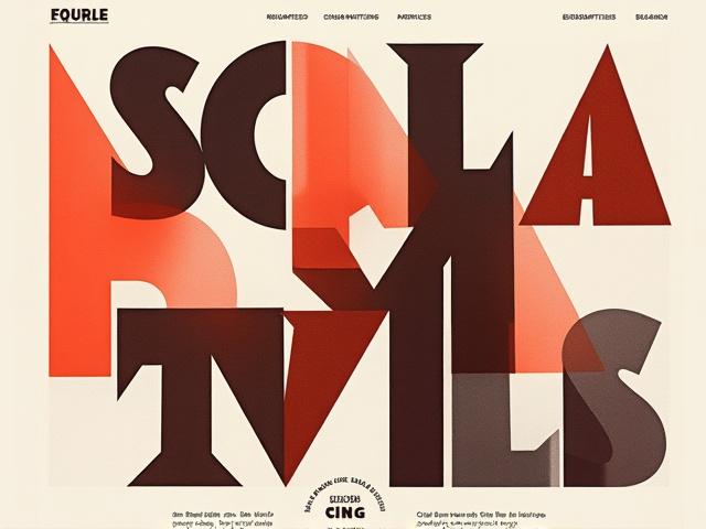 Esempio di sito web in stile Brutalismo Elegante con tipografia audace e colori contrastanti.