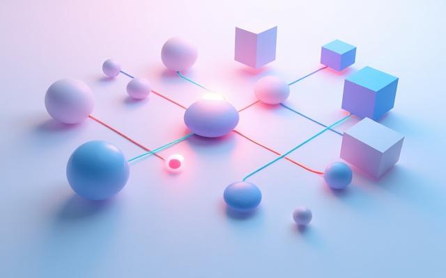 Interfaccia di navigazione spaziale 2D, con l'utente che 'vola' tra i progetti virtuali.