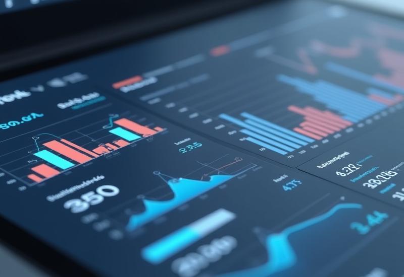 Dashboard analitica per software B2B SaaS con grafici moderni e data visualization.